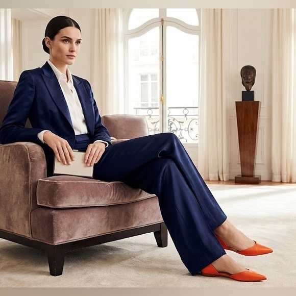 Ralph Lauren Shoes - 🎀RALPH LAUREN purple label leather ballerina flats orange 39